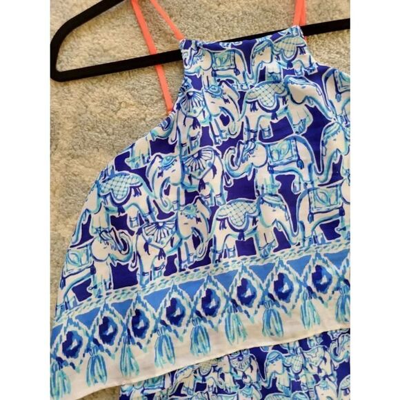 Lilly Pulitzer Celyn Elephant Print Romper 4 - Picture 8 of 12